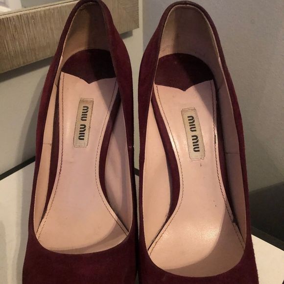 Miu Miu Suede Platform Heels Size 40 - Picture 5 of 6